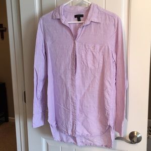 Jcrew linen blend tunic in lilac